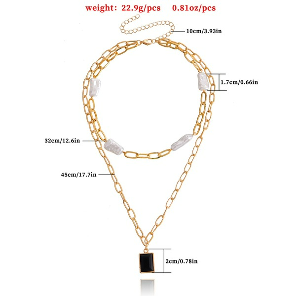 Wholesale black Zircon Pendant Necklace JDC-NE-ZW051 NECKLACE JoyasDeChina Wholesale Jewelry JoyasDeChina Joyas De China