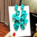 Wholesale blue acrylic rose petal Earrings JDC-ES-BY040 Earrings 宝钰 14 Wholesale Jewelry JoyasDeChina Joyas De China