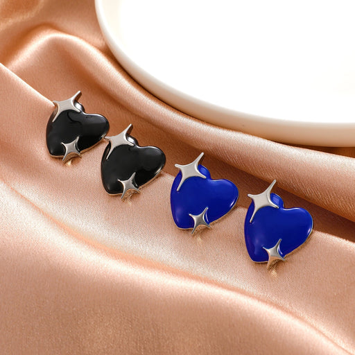 Wholesale blue alloy earrings JDC-ES-D759 Earrings 晴雯 Wholesale Jewelry JoyasDeChina Joyas De China
