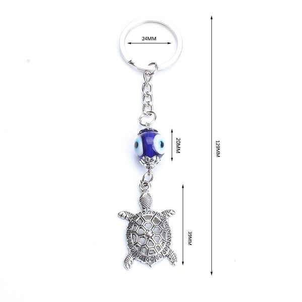 Bulk Jewelry Wholesale blue alloy evil eye turtle keychain JDC-KC-BD006 Wholesale factory from China YIWU China