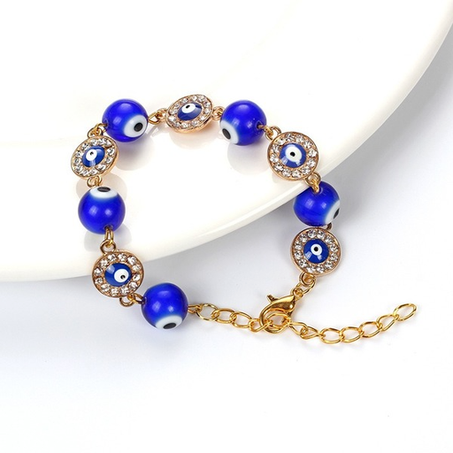 Bulk Jewelry Wholesale blue alloy evil's eye bracelet JDC-BT-BD009 Wholesale factory from China YIWU China