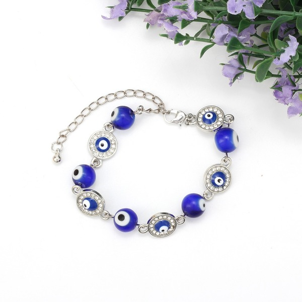 Bulk Jewelry Wholesale blue alloy evil's eye bracelet JDC-BT-BD009 Wholesale factory from China YIWU China
