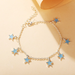 Bulk Jewelry Wholesale blue alloy silver five-pointed star pendant Anklet JDC-AS-F422 Wholesale factory from China YIWU China