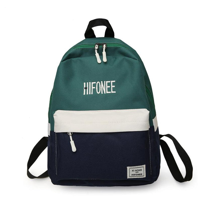 Bulk Jewelry Wholesale Blue and green contrast girl Oxford cloth Backpack JDC-BP-ds002 Wholesale factory from China YIWU China