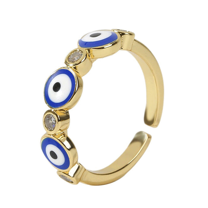 Wholesale blue copper drip oil eye ring women JDC-RS-Yuet016 Rings 越腾 sapphire blue,royal blue Adjustable opening Wholesale Jewelry JoyasDeChina Joyas De China