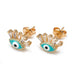 Bulk Jewelry Wholesale blue copper evil's eye micro earrings JDC-ES-BD004 Wholesale factory from China YIWU China