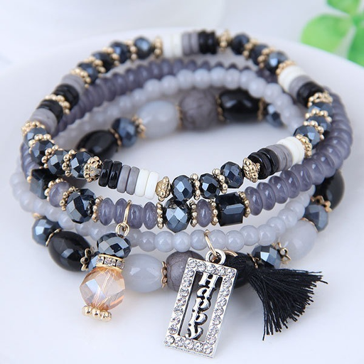 Bulk Jewelry Wholesale blue crystal beads multi-layer bracelet JDC-BT-RXWY011 Wholesale factory from China YIWU China