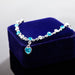 Bulk Jewelry Wholesale Blue Crystal Ocean Heart Diamond Crystal Bracelet JDC-BT-D497 Wholesale factory from China YIWU China