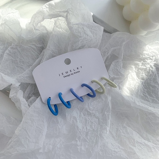 Bulk Jewelry Wholesale blue earring set three-piece earrings JDC-ES-W305 Wholesale factory from China YIWU China