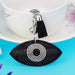 Wholesale blue flannel eye keychain JDC-KC-KunHe003 Keychains 坤禾 black Wholesale Jewelry JoyasDeChina Joyas De China