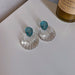 Wholesale blue love alloy earrings JDC-ES-BY015 Earrings 宝钰 10 Wholesale Jewelry JoyasDeChina Joyas De China