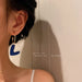 Wholesale blue love alloy earrings JDC-ES-BY015 Earrings 宝钰 Wholesale Jewelry JoyasDeChina Joyas De China