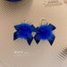 Wholesale blue love wool ball earrings JDC-ES-BY038 Earrings 宝钰 2 Wholesale Jewelry JoyasDeChina Joyas De China