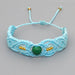 Bulk Jewelry Wholesale blue macrame handmade turquoise beaded lasheng braided bracelet JDC-gbh400 Wholesale factory from China YIWU China