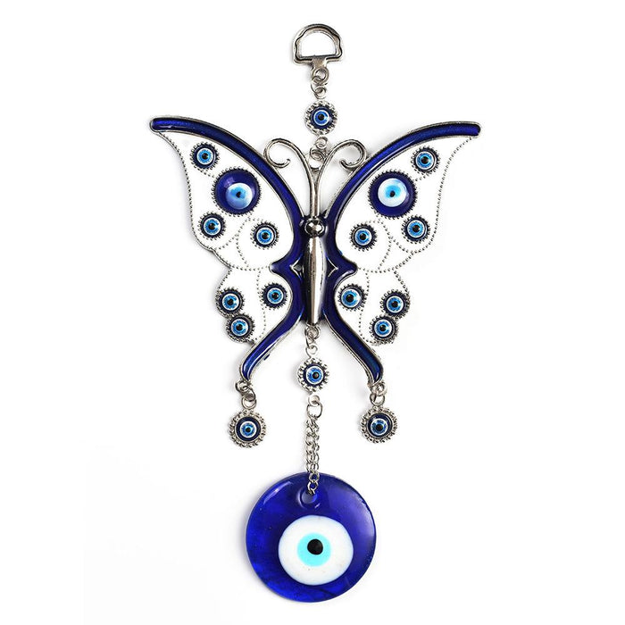 Bulk Jewelry Wholesale blue metal butterfly key fob evil's Eye JDC-KC-BD005 Wholesale factory from China YIWU China