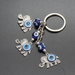 Bulk Jewelry Wholesale blue metal elephant pendant keychain evil eye JDC-KC-BD001 Wholesale factory from China YIWU China