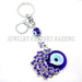 Bulk Jewelry Wholesale blue metal peacock key fob Sapphire evil's Eye JDC-KC-BD008 Wholesale factory from China YIWU China