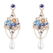 Wholesale blue pearl rhinestone earrings JDC-ES-JL913 Earrings 氿乐 Wholesale Jewelry JoyasDeChina Joyas De China