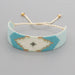 Bulk Jewelry Wholesale blue pure hand-woven Miyuki rice bead eye bracelet JDC-gbh421 Wholesale factory from China YIWU China