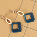 Bulk Jewelry Wholesale blue resin earrings JDC-ES-RL146 Wholesale factory from China YIWU China