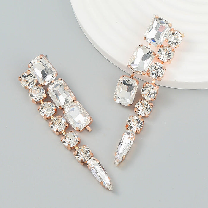 Wholesale Blue Rhinestone Earrings JDC-ES-JL920 Earrings 氿乐 Wholesale Jewelry JoyasDeChina Joyas De China