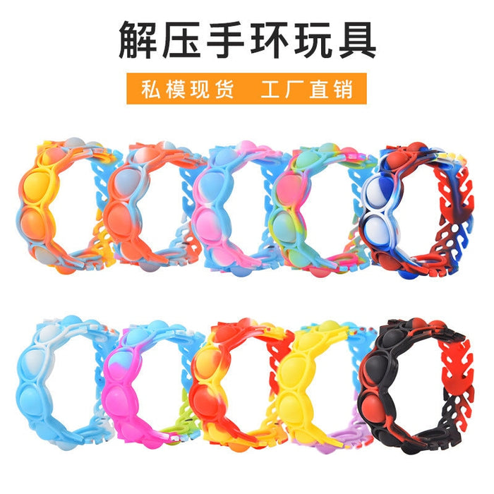 Wholesale blue silicone multifunctional bracelet JDC-FT-Bais006 fidgets toy 百思 Wholesale Jewelry JoyasDeChina Joyas De China