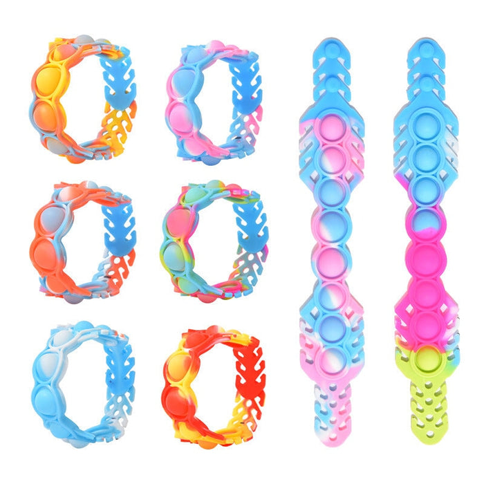 Wholesale blue silicone multifunctional bracelet JDC-FT-Bais006 fidgets toy 百思 Wholesale Jewelry JoyasDeChina Joyas De China