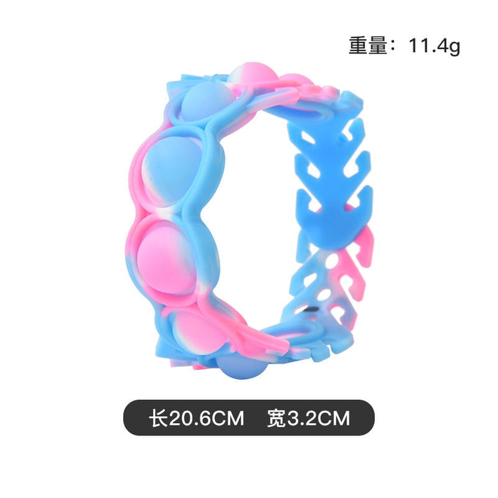 Wholesale blue silicone multifunctional bracelet JDC-FT-Bais006 fidgets toy 百思 B Wholesale Jewelry JoyasDeChina Joyas De China