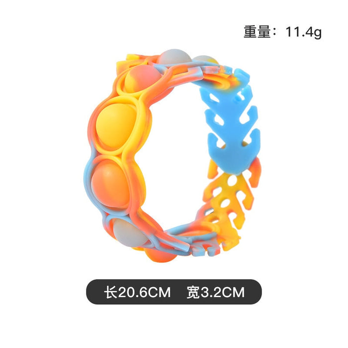 Wholesale blue silicone multifunctional bracelet JDC-FT-Bais006 fidgets toy 百思 G Wholesale Jewelry JoyasDeChina Joyas De China
