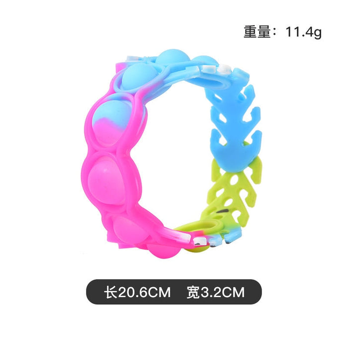Wholesale blue silicone multifunctional bracelet JDC-FT-Bais006 fidgets toy 百思 I Wholesale Jewelry JoyasDeChina Joyas De China