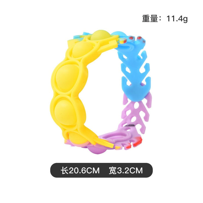 Wholesale blue silicone multifunctional bracelet JDC-FT-Bais006 fidgets toy 百思 J Wholesale Jewelry JoyasDeChina Joyas De China