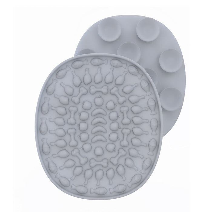 Wholesale blue silicone pet licking tray JDC-FT-SZQL022 fidgets toy 潜乐 grey Wholesale Jewelry JoyasDeChina Joyas De China