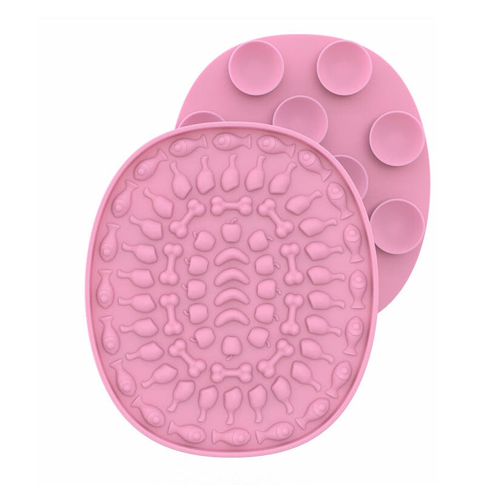 Wholesale blue silicone pet licking tray JDC-FT-SZQL022 fidgets toy 潜乐 pink Wholesale Jewelry JoyasDeChina Joyas De China