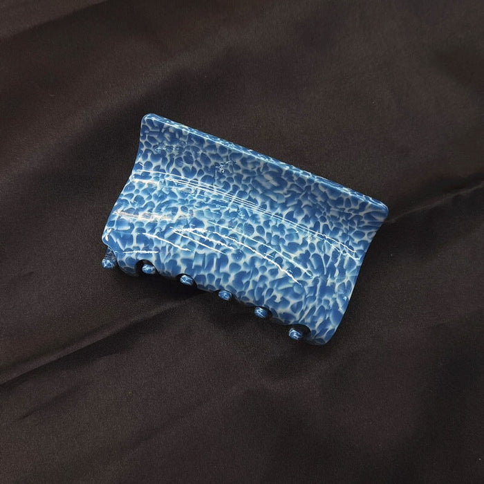 Wholesale Blue Speckled Acetate Sheet Hair Clips JDC-HC-YaoX026 Hair Clips 姚萱 Blue b Wholesale Jewelry JoyasDeChina Joyas De China