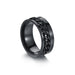 Wholesale blue stainless steel rotating ring JDC-RS-RXSFL010 Rings 尚芙乐 Digital black 7 Wholesale Jewelry JoyasDeChina Joyas De China