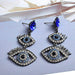 Wholesale Blue Zircon devil's eye Earrings JDC-ES-SK063 Earrings 深刻 blue Wholesale Jewelry JoyasDeChina Joyas De China