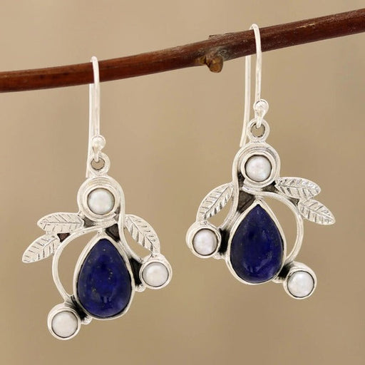 Wholesale Blue Zircon Metal Earrings JDC-ES-WN019 Earrings 薇妮 Wholesale Jewelry JoyasDeChina Joyas De China