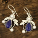 Wholesale Blue Zircon Metal Earrings JDC-ES-WN019 Earrings 薇妮 AER517 Wholesale Jewelry JoyasDeChina Joyas De China