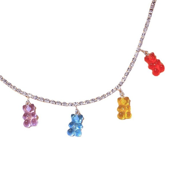 Bulk Jewelry Wholesale Body Jewelry Candy color resin bear Alloy JDC-BJ-XS017 Wholesale factory from China YIWU China