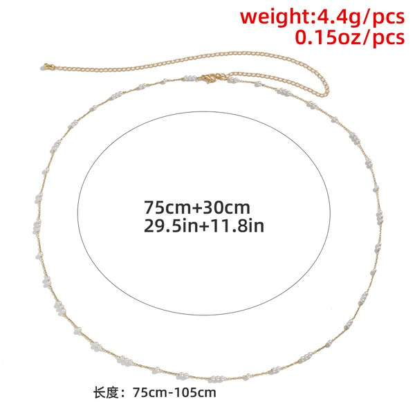 Bulk Jewelry Wholesale Body Jewelry gold geometry Copper imitation pearl JDC-BJ-DN009 Wholesale factory from China YIWU China
