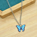 Wholesale Bohemian Alloy Butterfly Pendant Necklaces JDC-NE-XC216 Necklaces 夏晨 blue Wholesale Jewelry JoyasDeChina Joyas De China