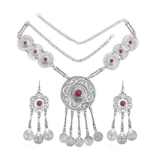 Wholesale Bohemian Alloy Gemstone Necklace and Earring Set JDC-NE-Yunl001 Necklaces 云罗 Wholesale Jewelry JoyasDeChina Joyas De China