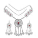 Wholesale Bohemian Alloy Gemstone Necklace and Earring Set JDC-NE-Yunl001 Necklaces 云罗 red Wholesale Jewelry JoyasDeChina Joyas De China