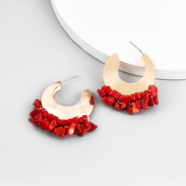 Wholesale Bohemian Alloy Resin Earrings JDC-ES-JL747 Earrings 氿乐 Wholesale Jewelry JoyasDeChina Joyas De China
