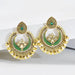 Wholesale Bohemian Alloy Round Earrings JDC-ES-Yunl002 Earrings 云罗 green Wholesale Jewelry JoyasDeChina Joyas De China