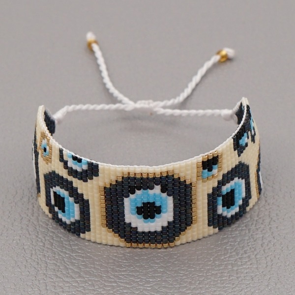 Bulk Jewelry Wholesale Bohemian Blue Eyes Miyuki Rice Bead Bracelet JDC-gbh430 Wholesale factory from China YIWU China