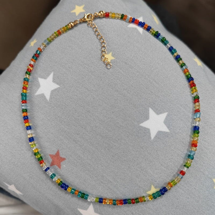 Wholesale Bohemian colored rice Bead Necklace JDC-NE-YinH007 Necklaces 颖皓 Wholesale Jewelry JoyasDeChina Joyas De China