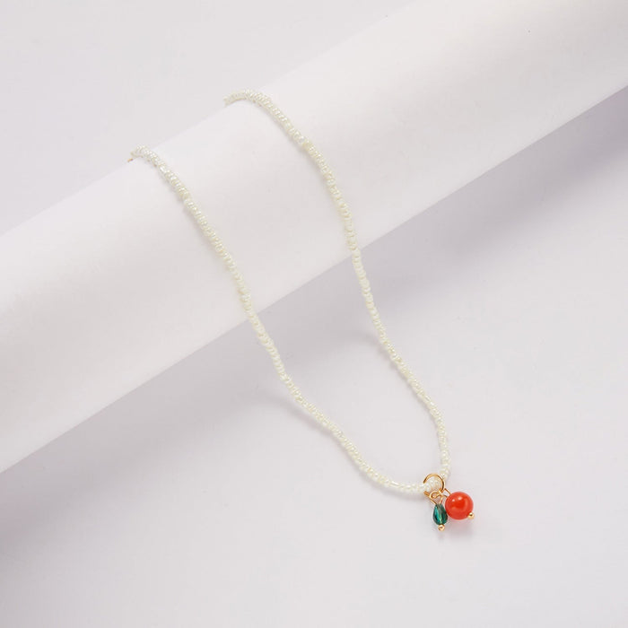 Wholesale Bohemian fashion rice beads beach neck chain JDC-NE-YinH002 necklaces 颖皓 #1 Wholesale Jewelry JoyasDeChina Joyas De China