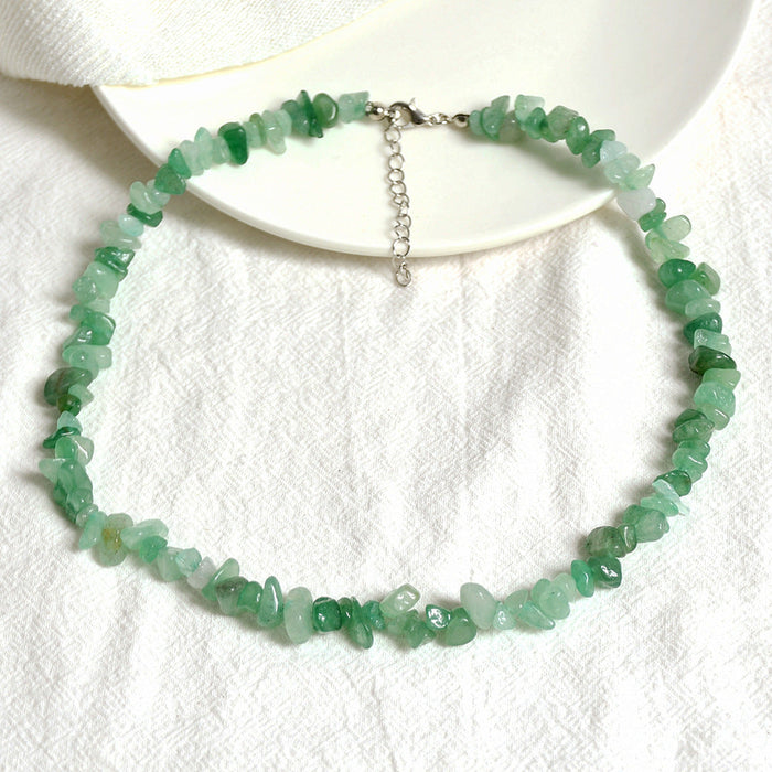 Wholesale Bohemian Mix Color Crystal Necklace JDC-NE-YF203 Necklaces 友菲 green Wholesale Jewelry JoyasDeChina Joyas De China