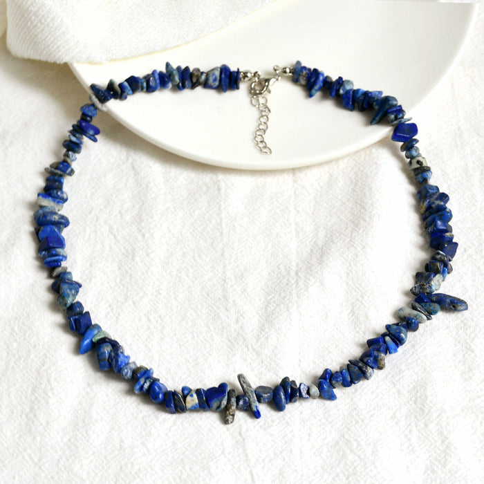 Wholesale Bohemian Mix Color Crystal Necklace JDC-NE-YF203 Necklaces 友菲 lapis lazuli Wholesale Jewelry JoyasDeChina Joyas De China